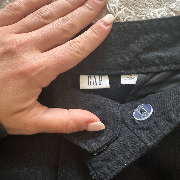 Gap Size 2 Wide Leg Black Linen Trousers - Picture 4 of 5